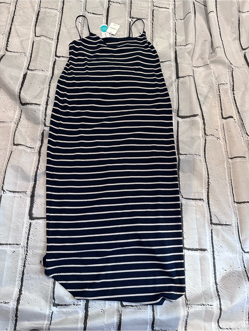 Striped Navy and White Midi Slip Dress   Z Supply NWT Size Medium